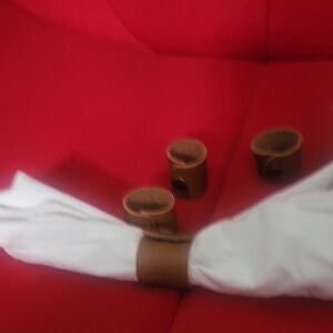 Brown Leather Napkin Rings